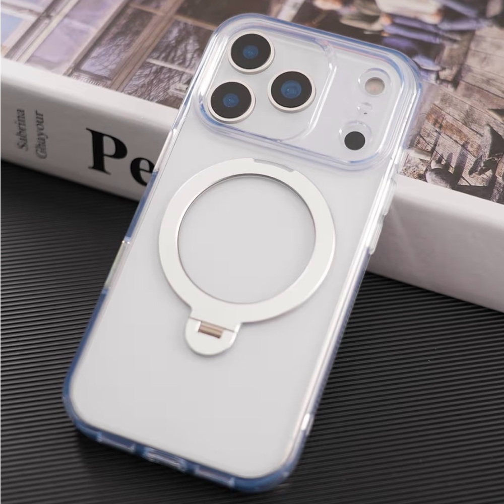 Clear iPhone 17 Pro Case: with 360° Spin Magnetic Stand, Camera Control Button